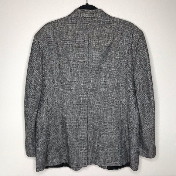 Haggar Imperial Gentlemans Fit Glen Plaid Sport Coat 2 Button Jacket Mens Large - Picture 8 of 14